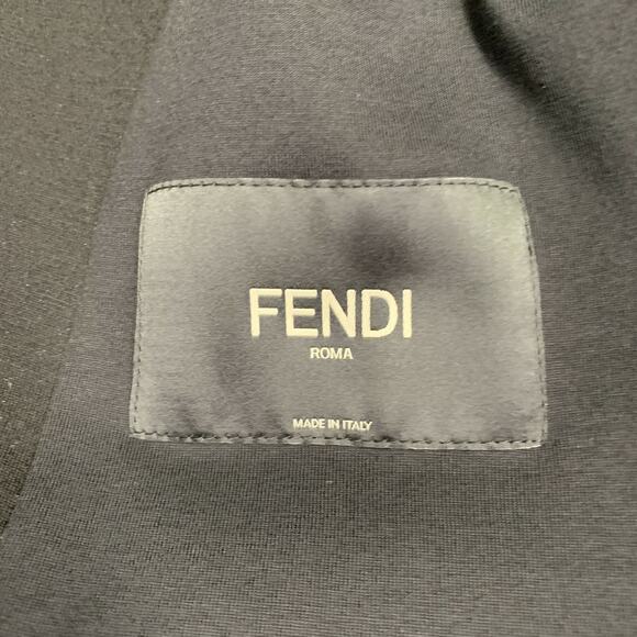 FENDI Size 42 Black Viscose Zip Up Jacket - Picture 6 of 9